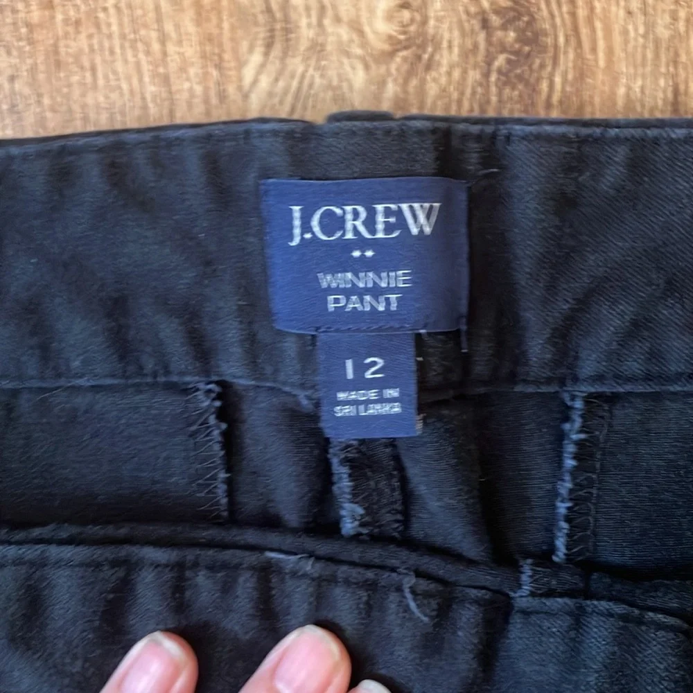 J crew Winnie pants black size 12 ankle preppy Classic wardrobe basic